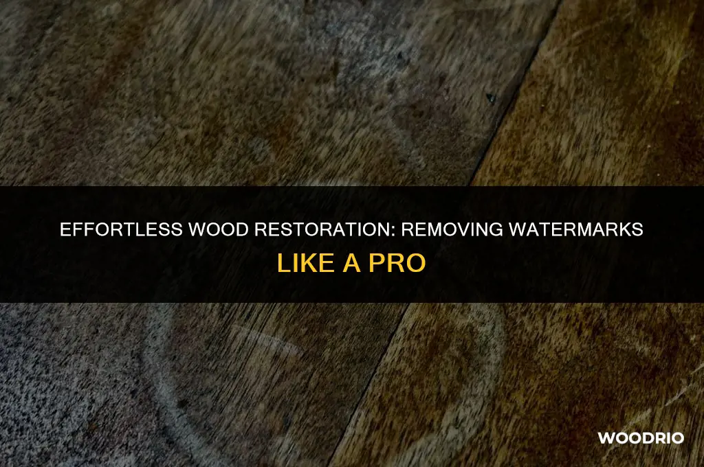 how to remove water mark from wood