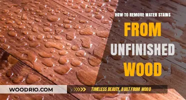 Erasing Water Marks: A Guide to Restoring Unfinished Wood Surfaces
