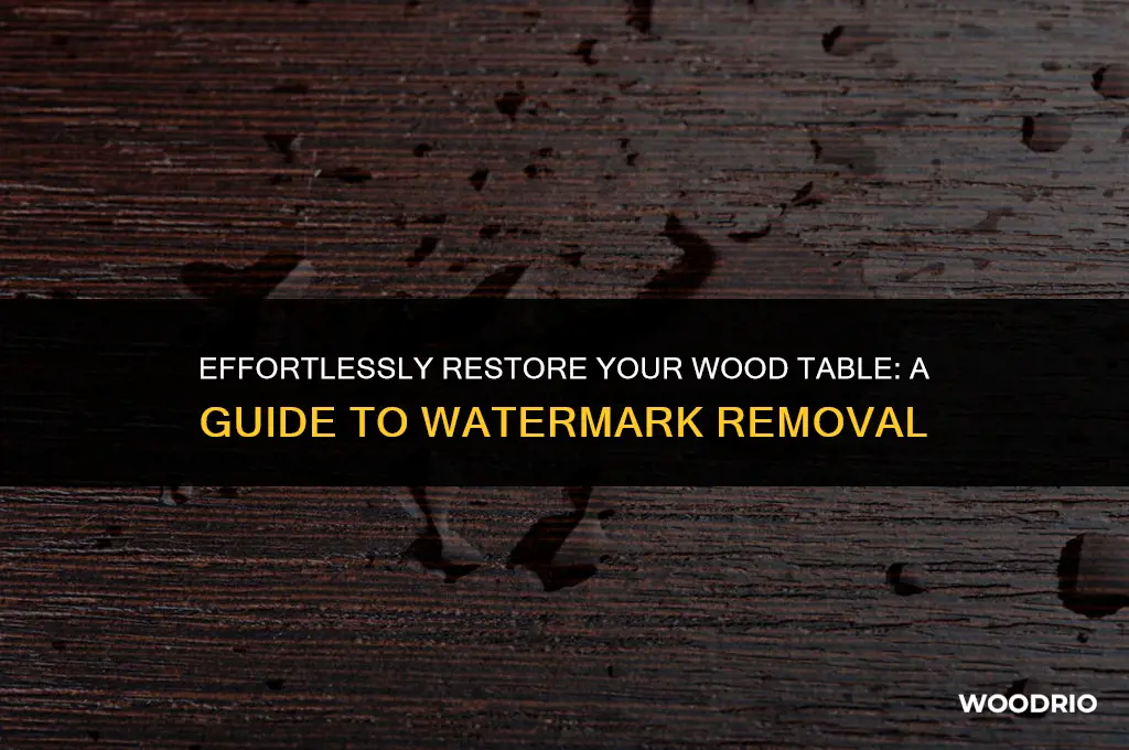 how to remove watermarks from wood table