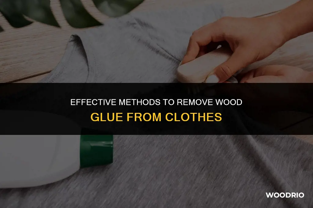 how to remove wood glue from clothes