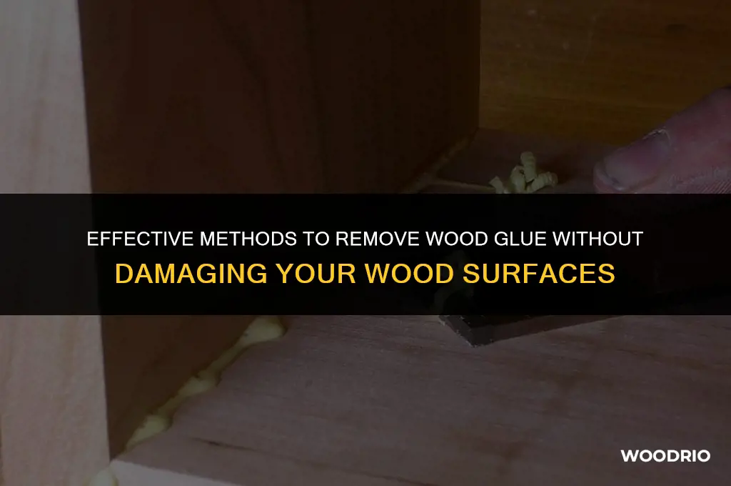 how to remove wood glue without damaging wood