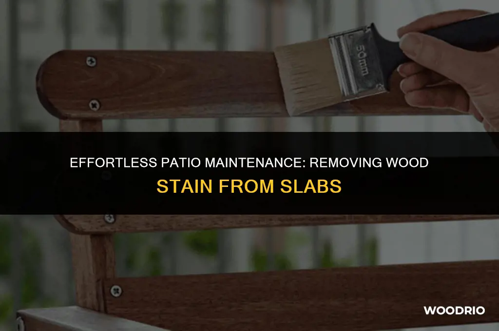 how to remove wood stain from patio slabs