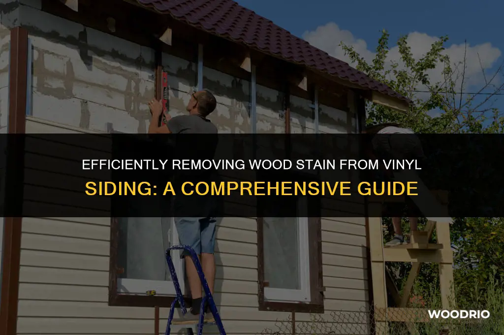 how to remove wood stain from vinyl siding