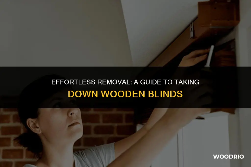 how to remove wooden blinds