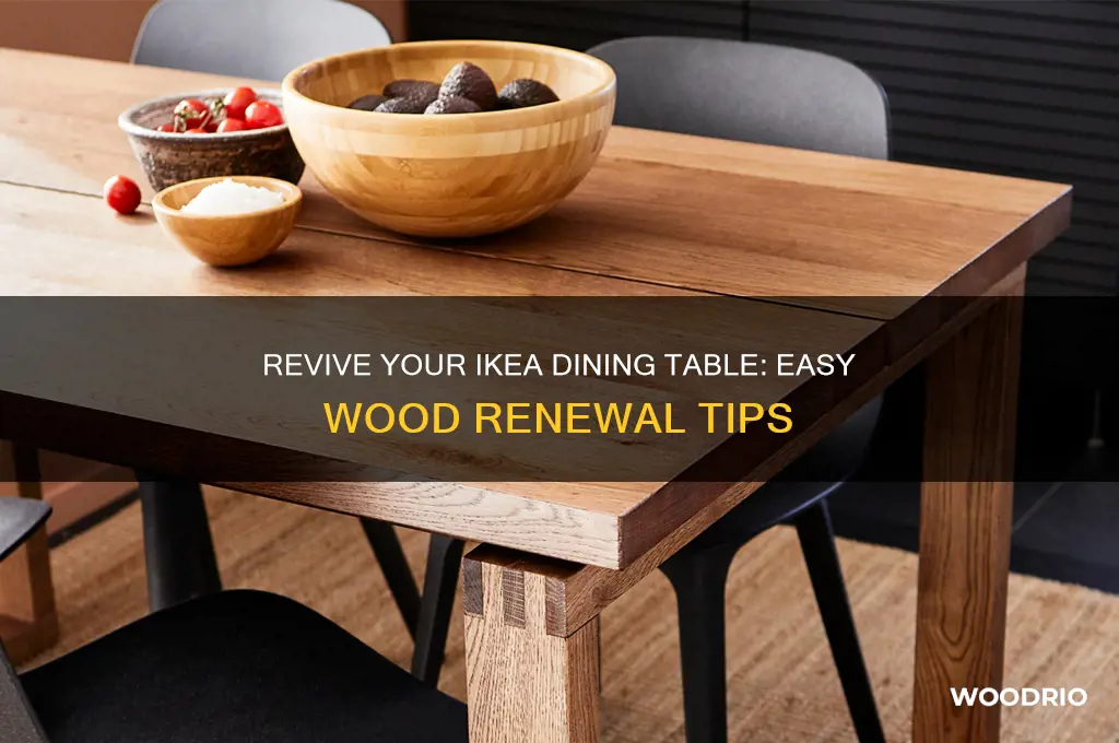 how to renew ikea daning wooding table