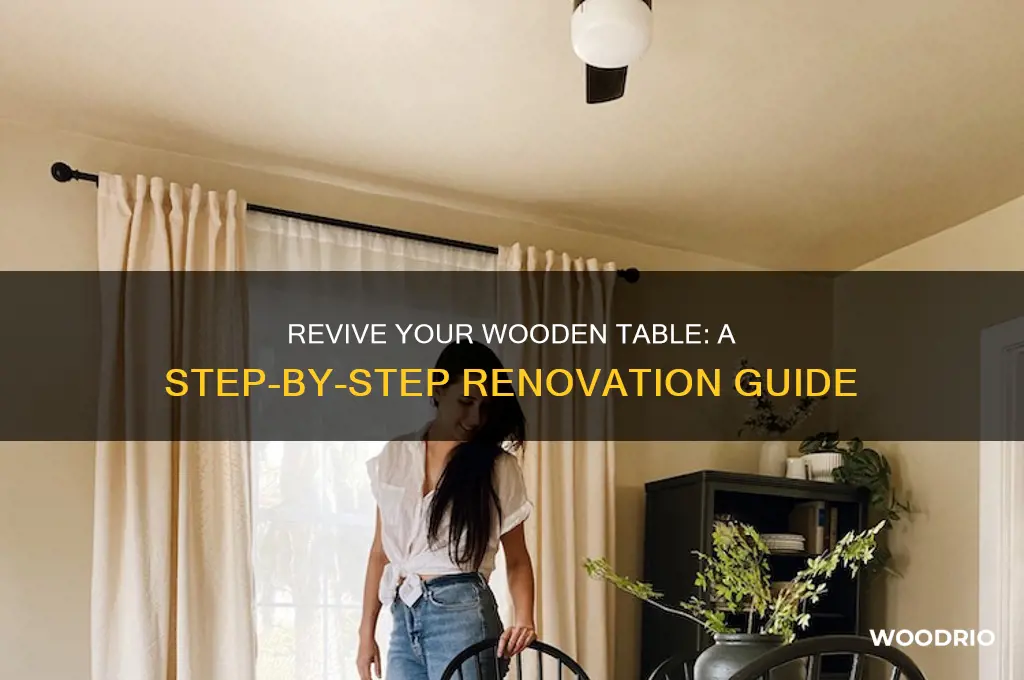 how to renovate a wooden table