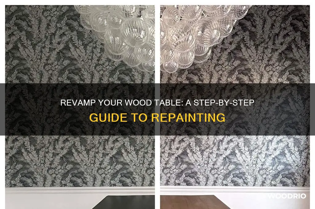 how to repaint a wood table