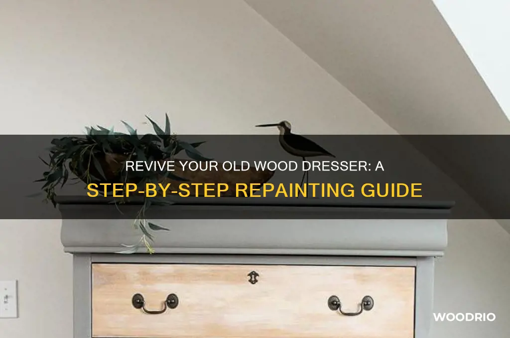 how to repaint an old wood dresser