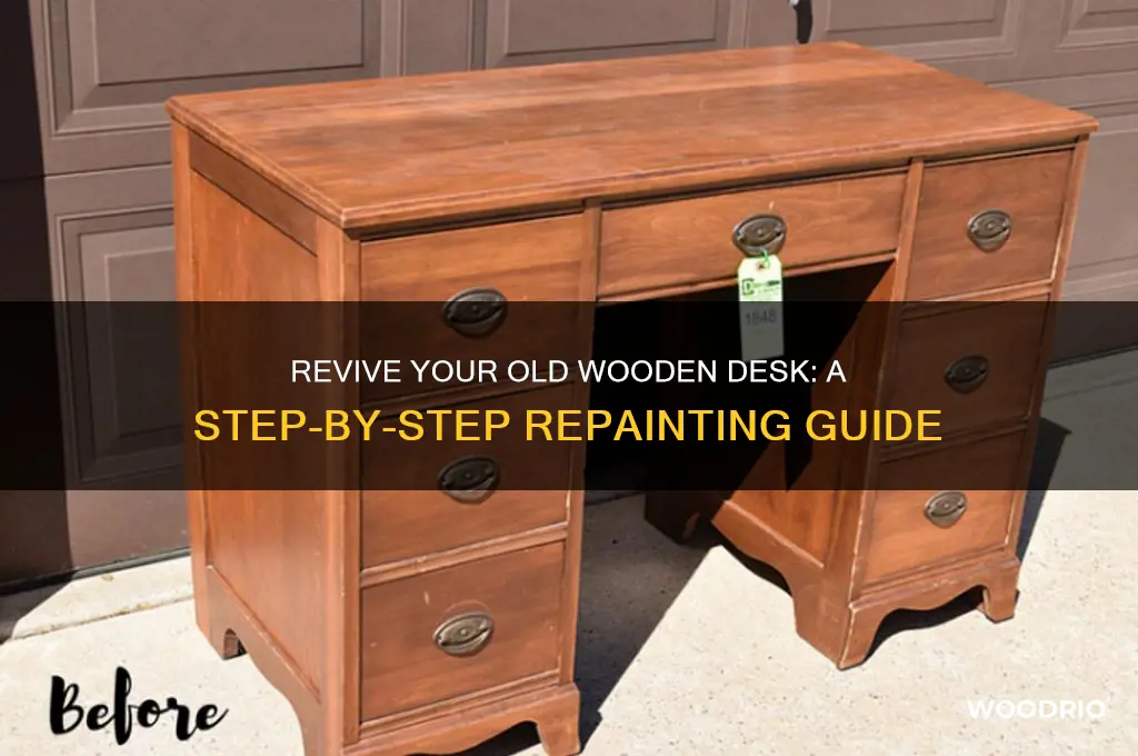 how to repaint an old wooden desk