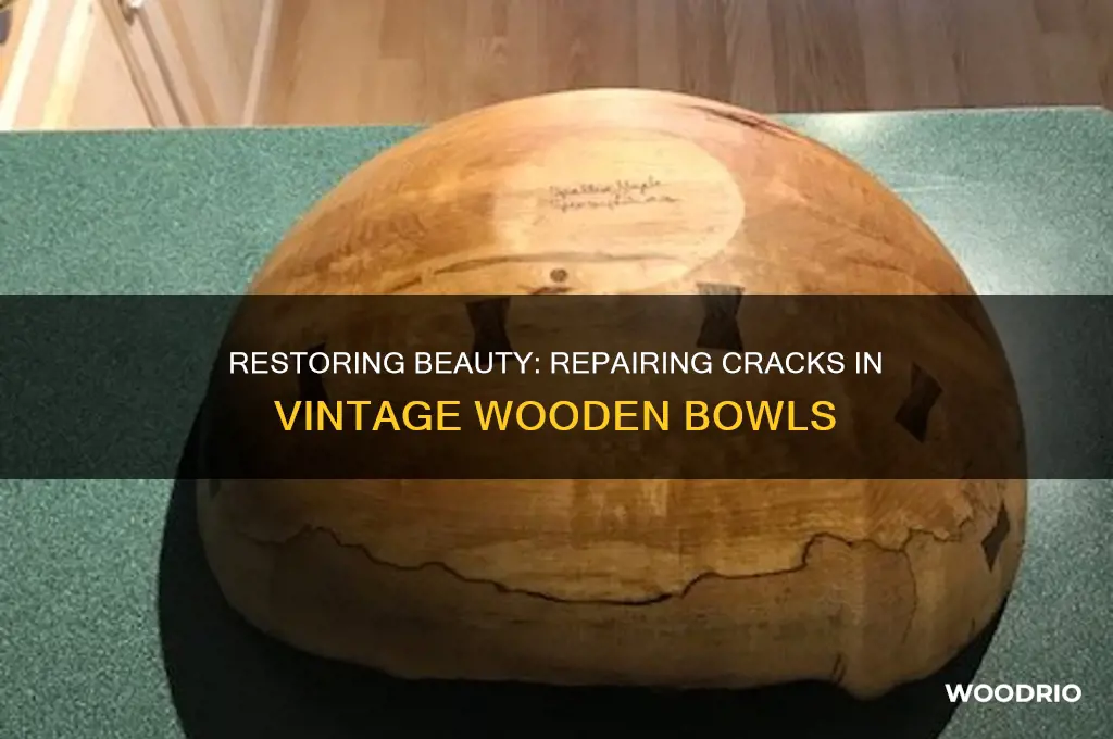 how to repair a crack in an old wooden bowl