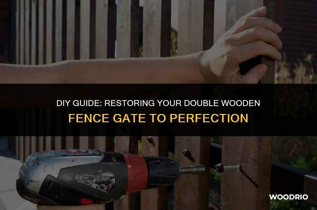 how to repair a double fence gate wood