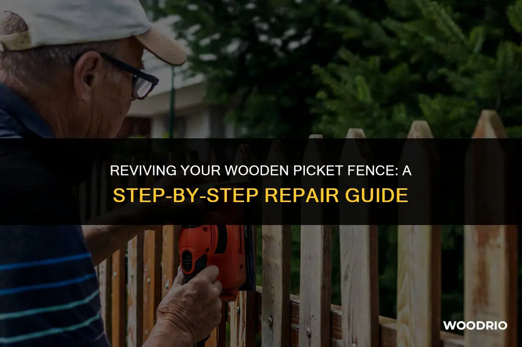 how to repair a wooden picket fence