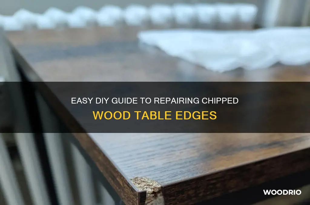 how to repair chipped wood table edge