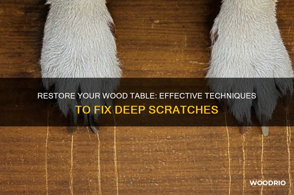 how to repair deep scratches in wood table