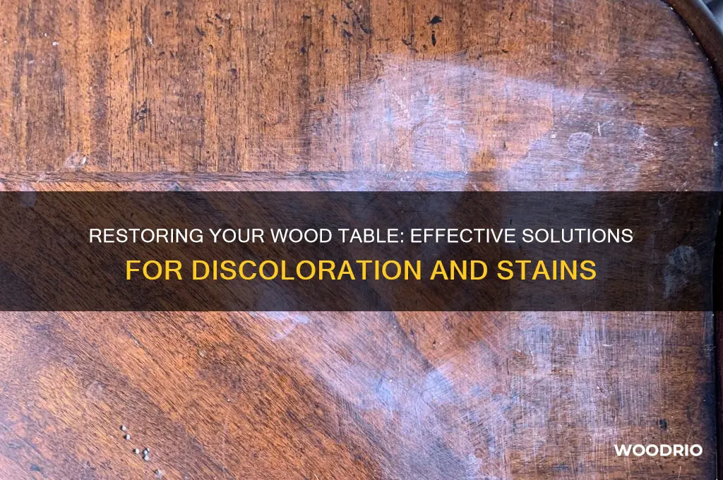 how to repair discolored wood table