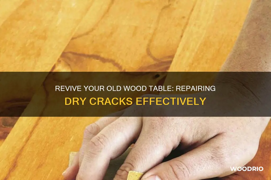 how to repair dry cracking in old wood tabletable top