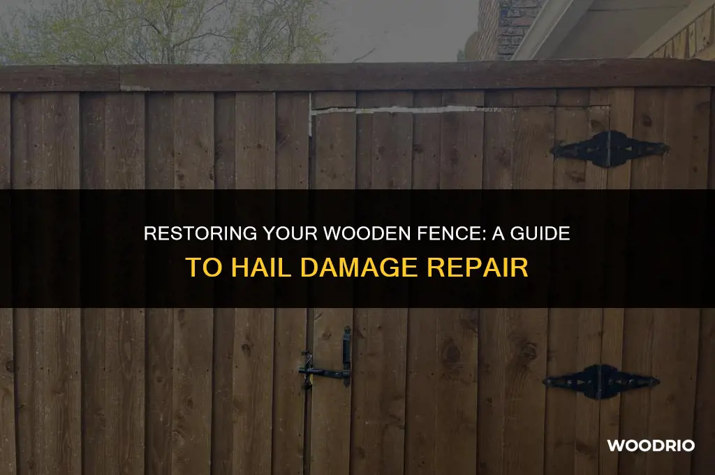 how to repair hail damage wooden fence
