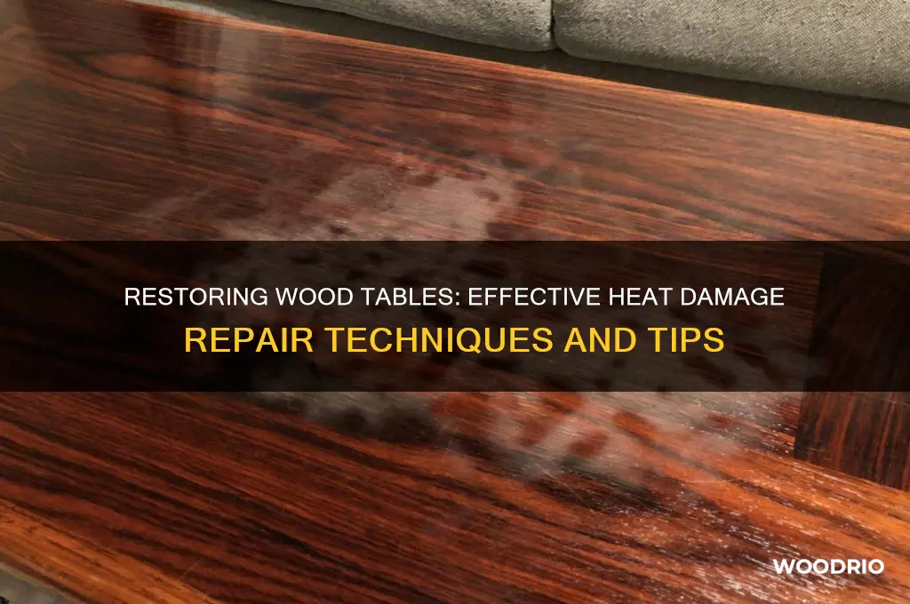 how to repair heat damage to wood table