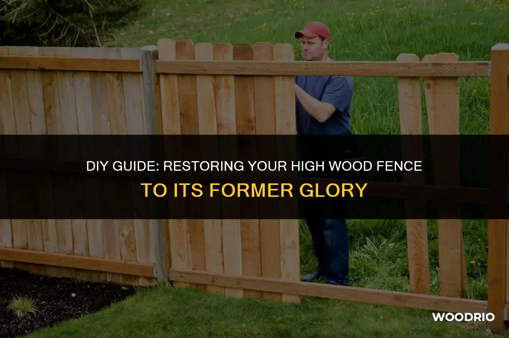 how to repair high wood fence