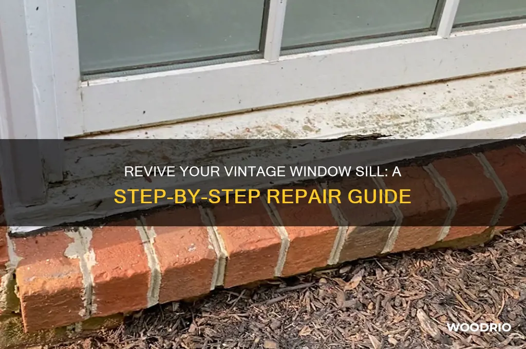how to repair old indoor wood window sill