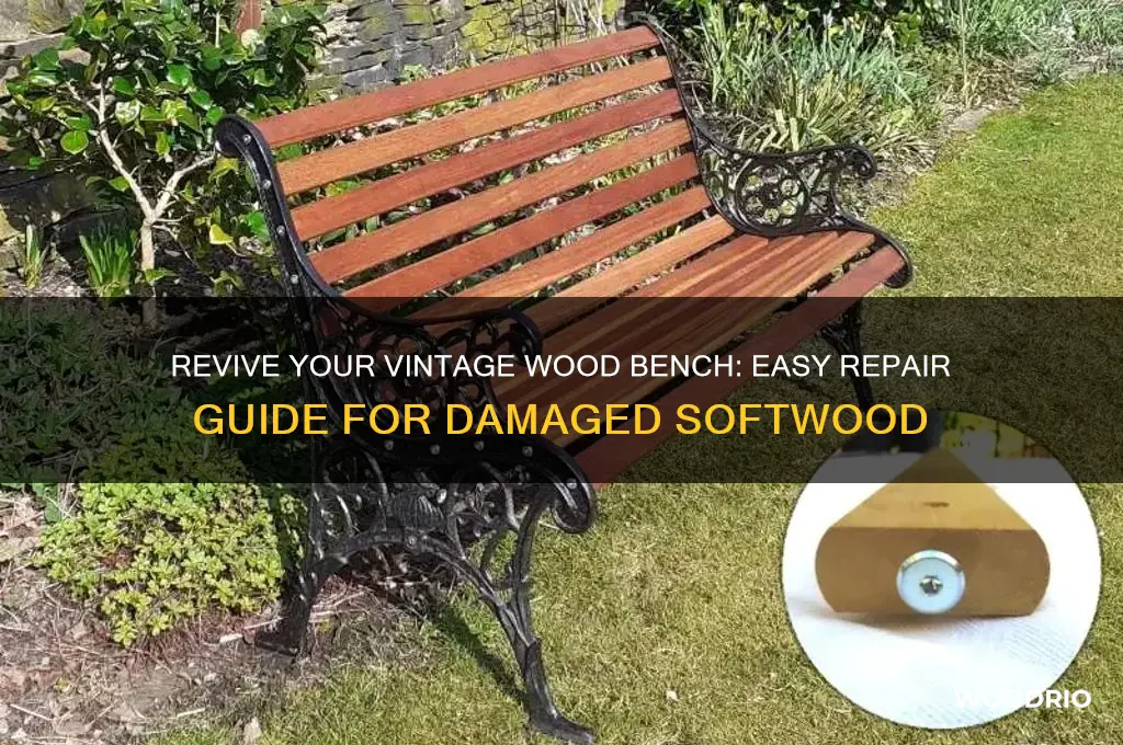 how to repair old soft damaged wood bench