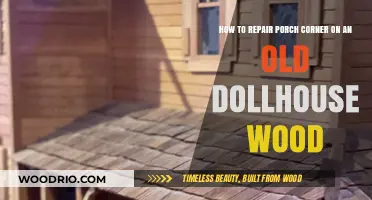 Restoring Dollhouse Charm: Repairing a Damaged Porch Corner with Wood