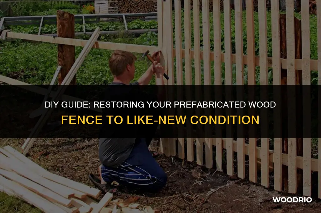 how to repair prefabricated wood fence