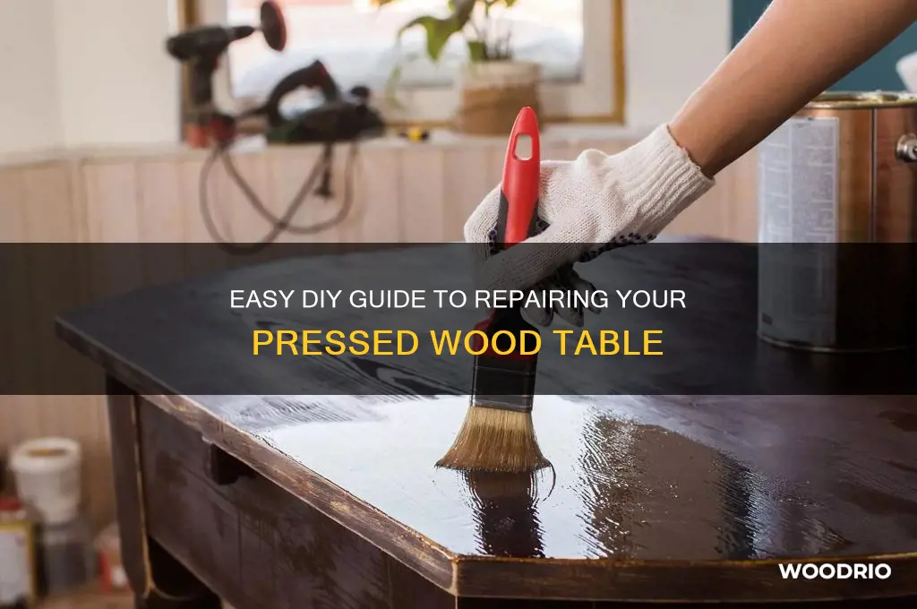 how to repair pressed wood table