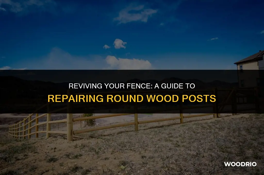 how to repair round wood fence posts
