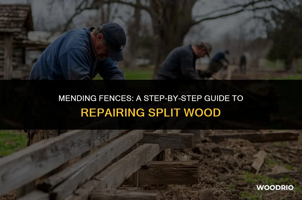 how to repair split wood fence