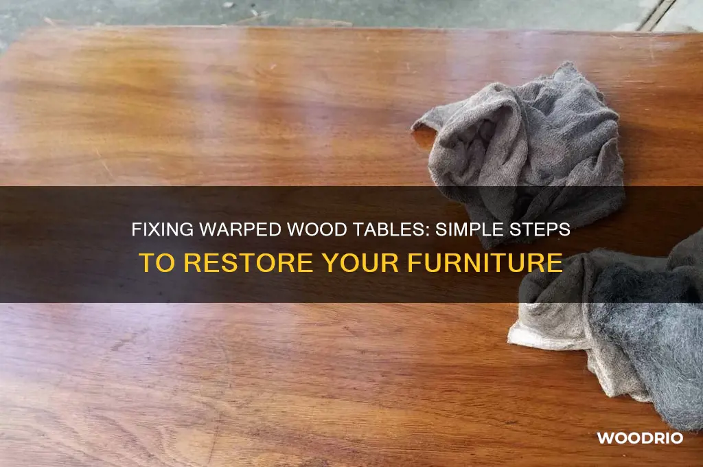 how to repair warped wood table