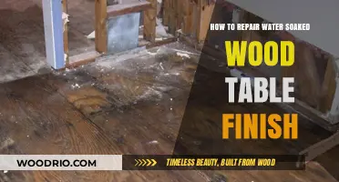 Reviving Water-Damaged Wood: Repairing Your Table's Finish Like a Pro