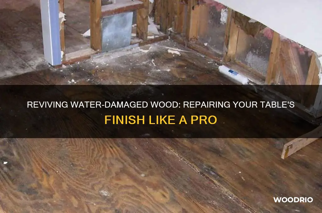 how to repair water soaked wood table finish