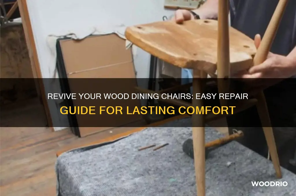 how to repair wood dining room table chairs