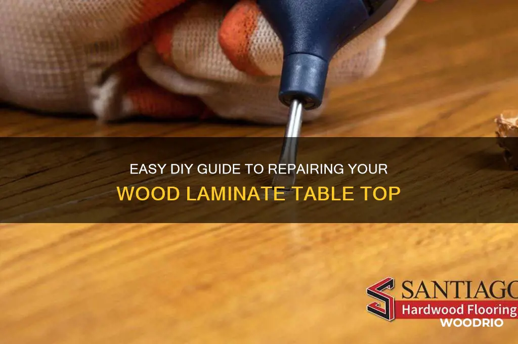 how to repair wood laminate table top