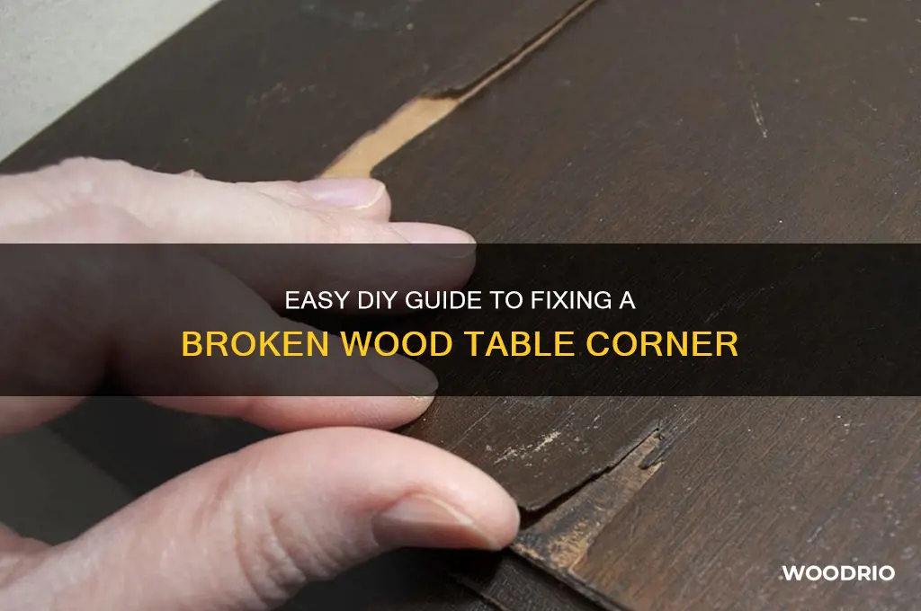 how to repair wood table corner