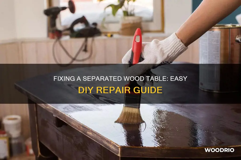 how to repair wood table separating