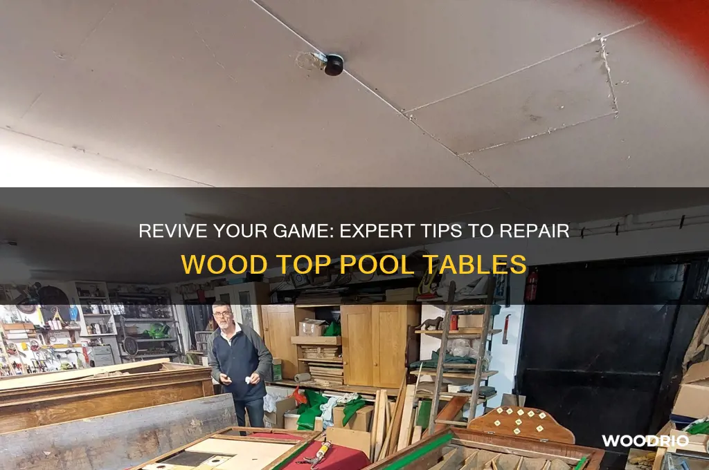 how to repair wood top pool table