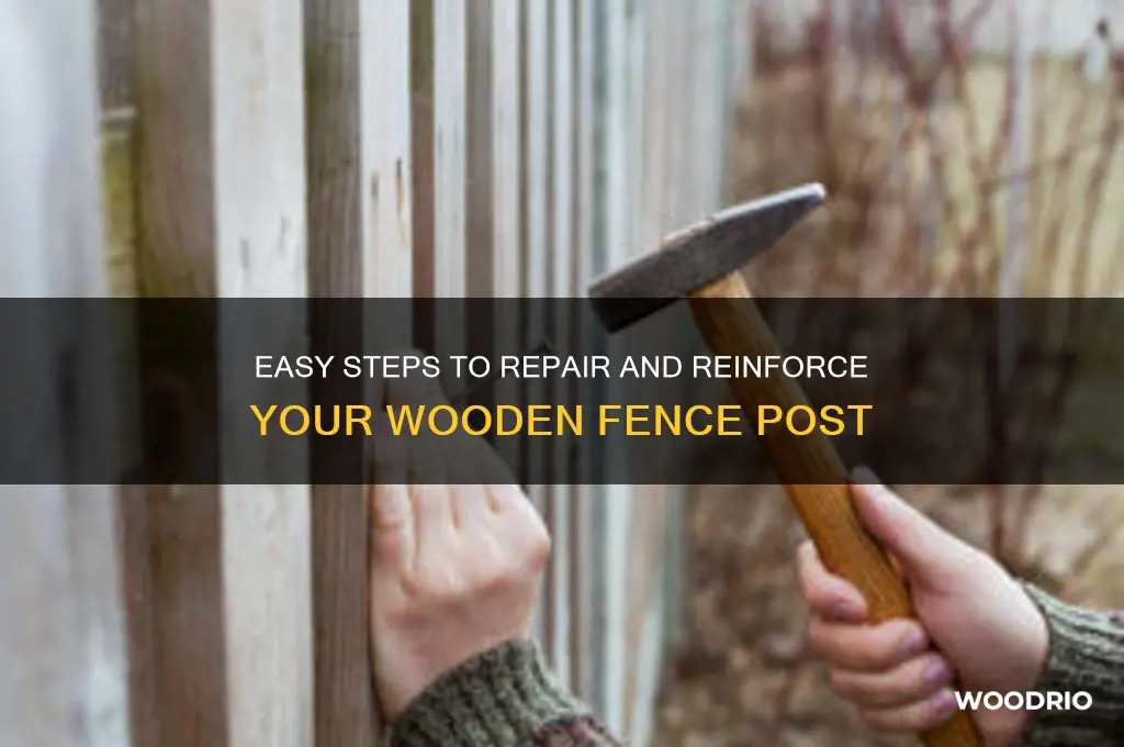 how to repair wooden fence post