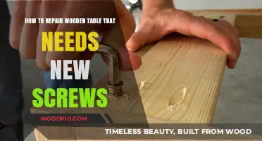 Revive Your Wooden Table: A Guide to Replacing Worn-Out Screws