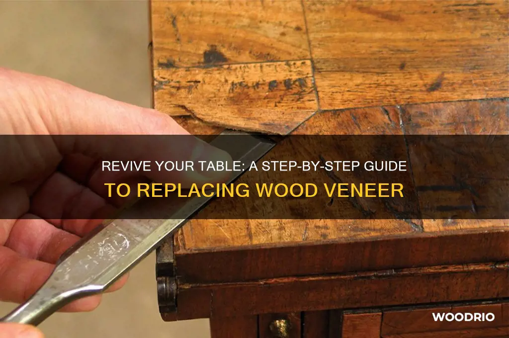 how to replace a wood veneer on a table top