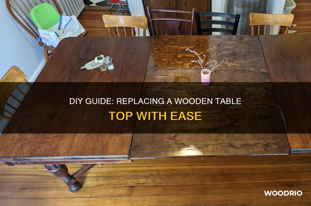 how to replace a wooden table top