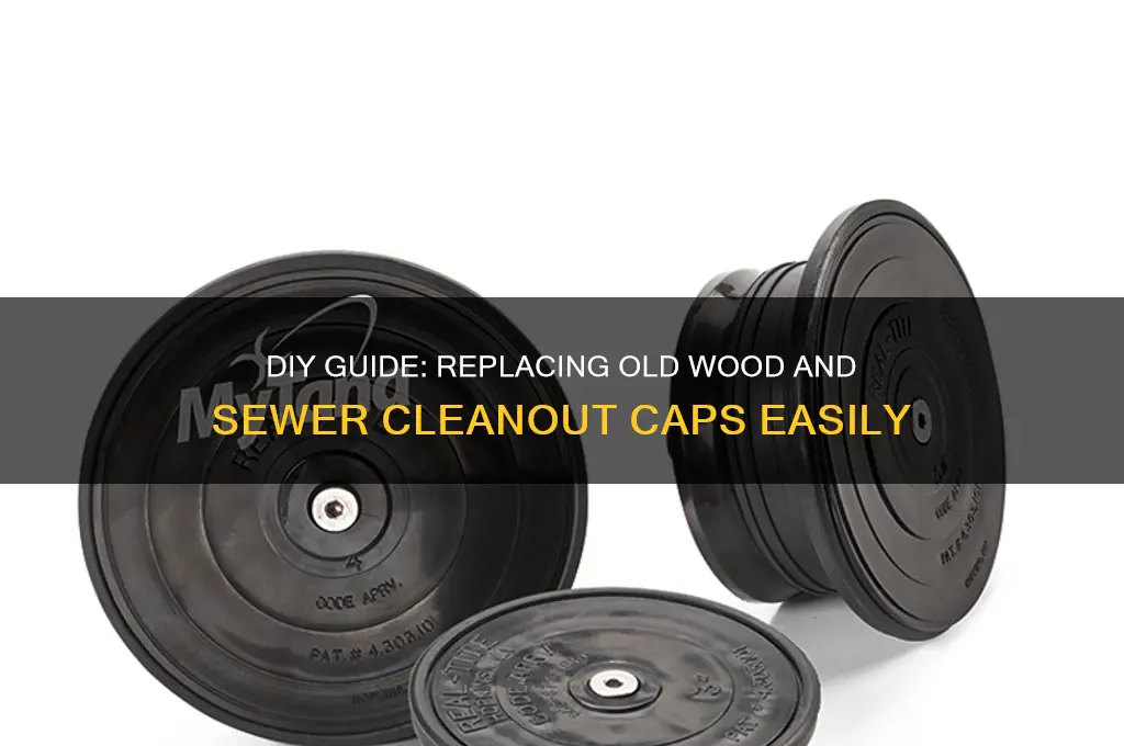 how to replace an old wood n sewer cleanout cap