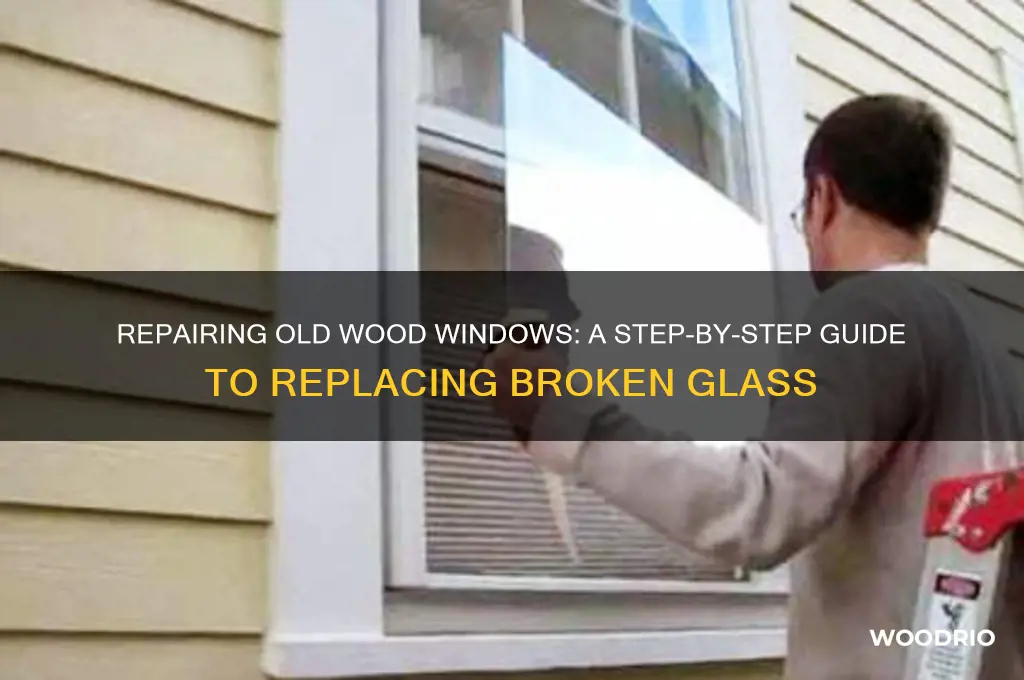 how to replace broken glass old wood window