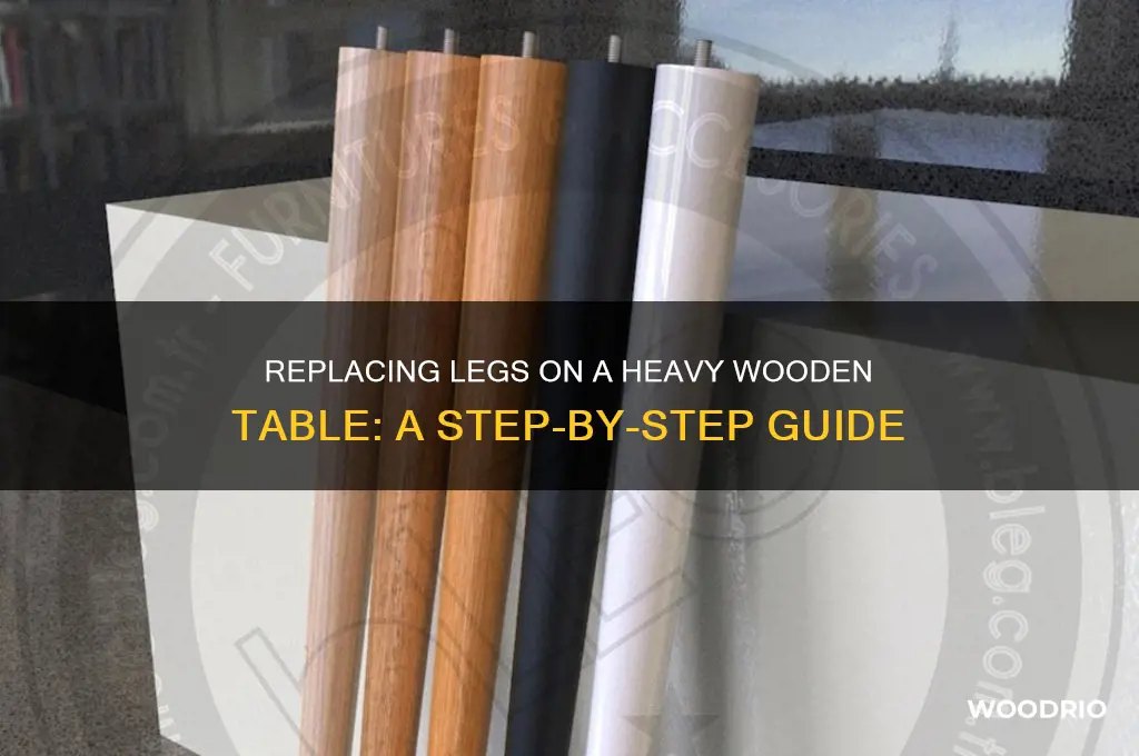 how to replace legs under a massive wooden table