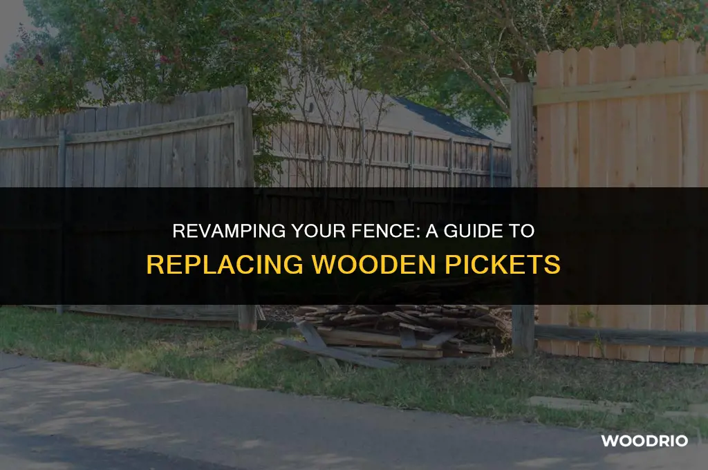 how to replace pickets in wood framed fence