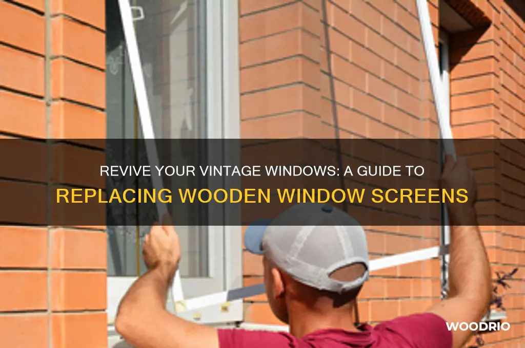 how to replace screens on old wooden window