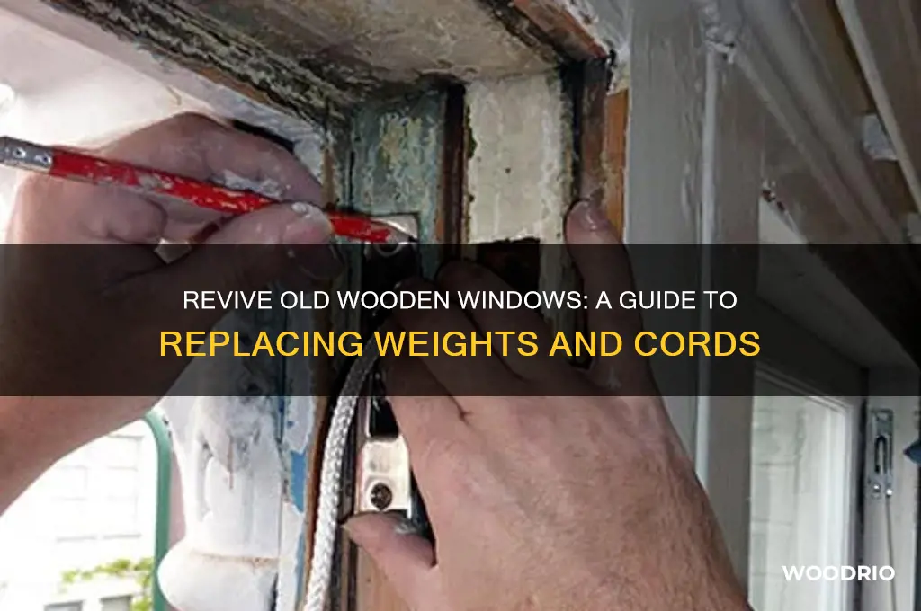 how to replace weight and cord on old wooden window