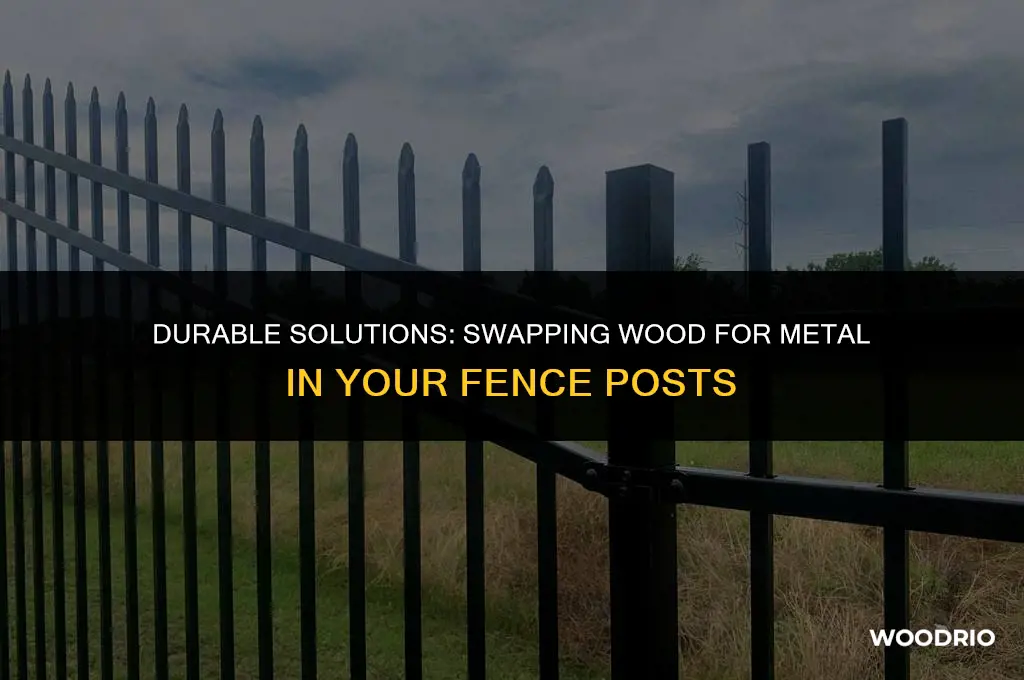 how to replace wood fence post with metal