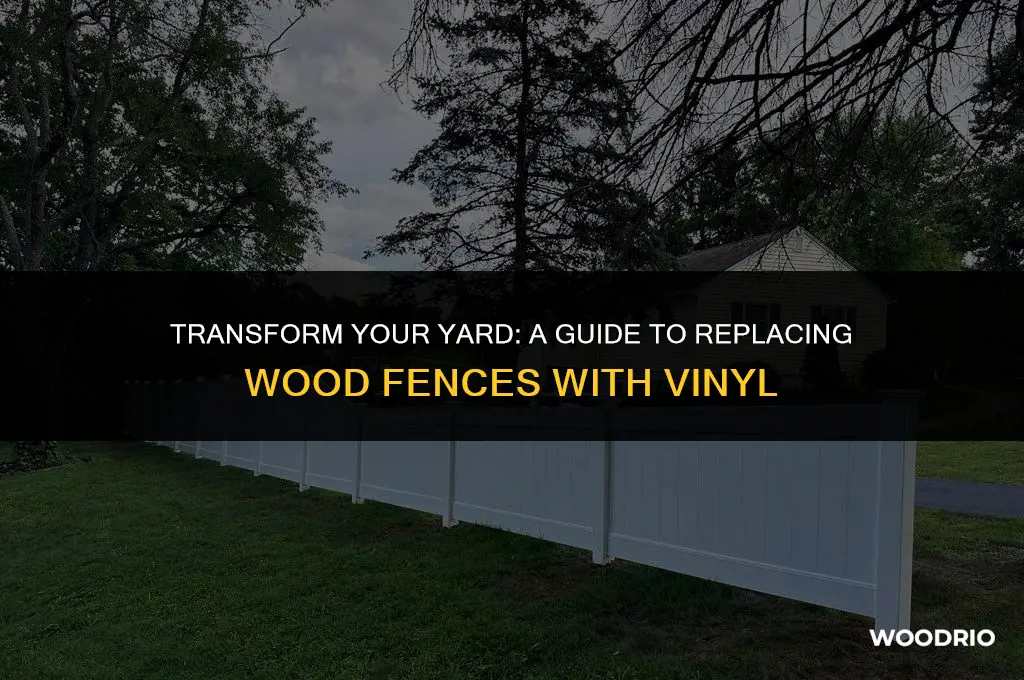 how to replace wood fence with vinyl